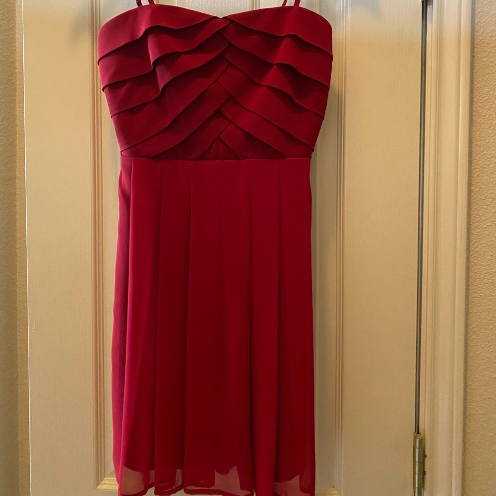 Red chiffon mini dress by Trixxi